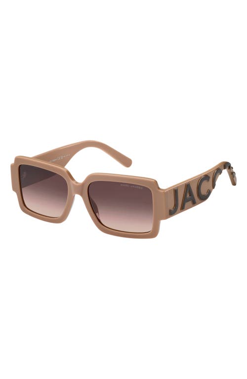 Shop Marc Jacobs 55mm Gradient Rectangular Sunglasses In Brown/brown Gradient