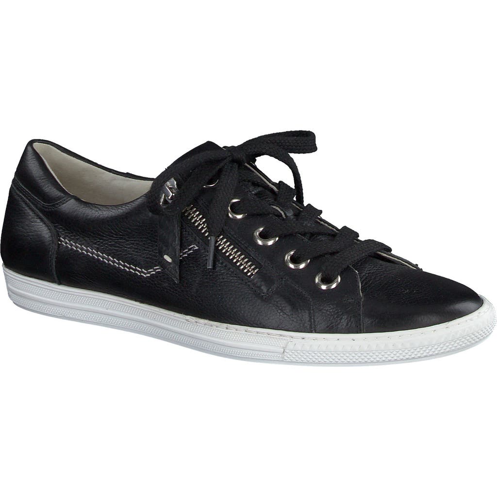 Paul Green Addie Sneaker in Black Leather