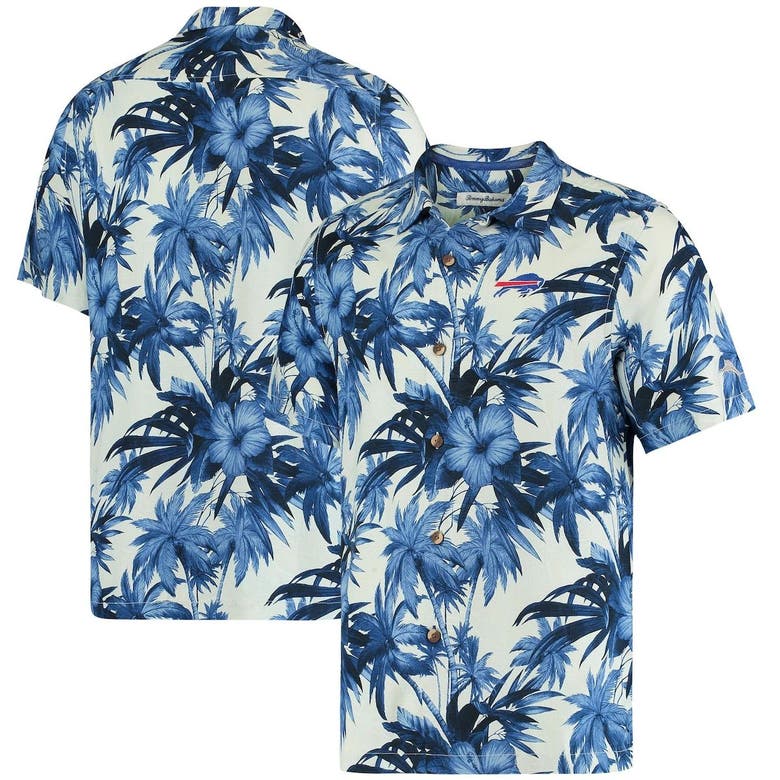 Tommy Bahama Royal Buffalo Bills Sport Harbor Island Hibiscus Camp  Button-down Shirt