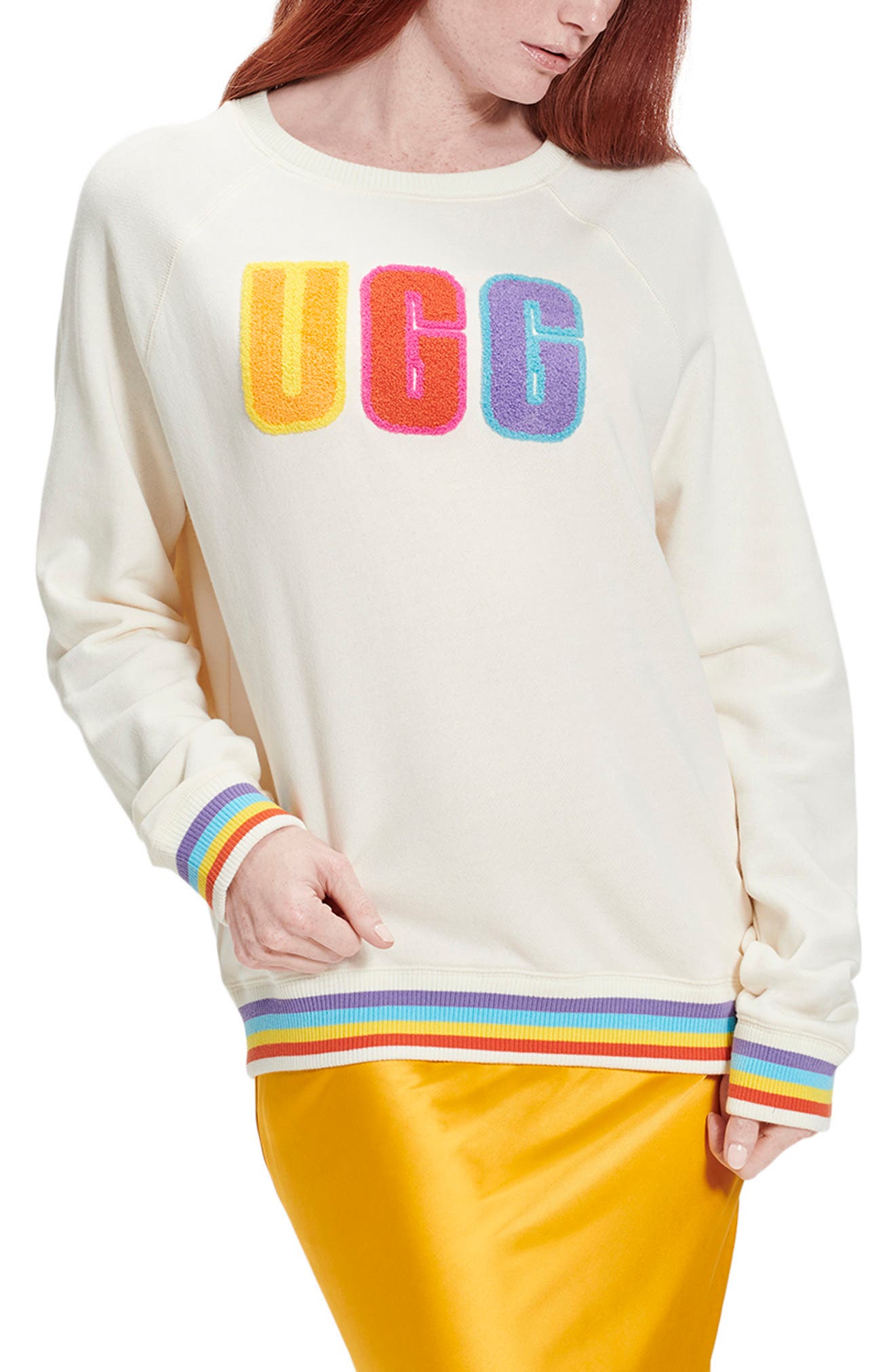 ugg fuzzy logo sweatshirt