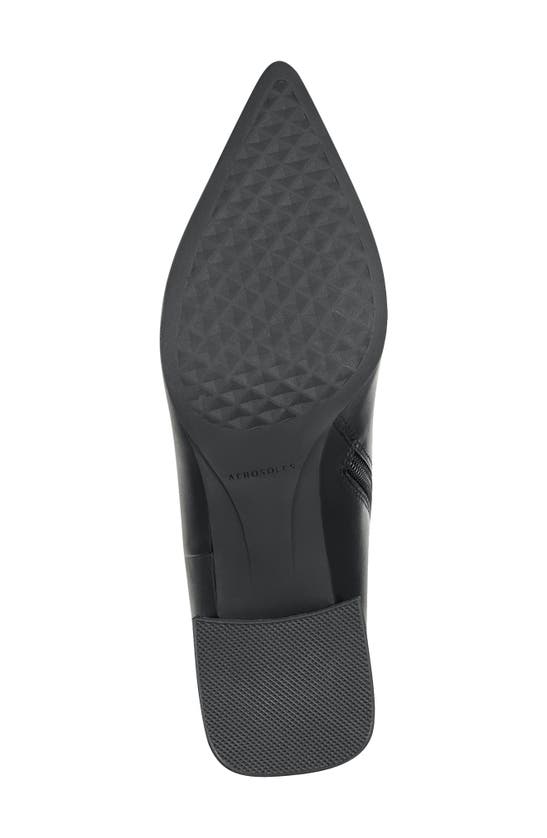 Shop Aerosoles Irma Block Heel Bootie In Black Leather
