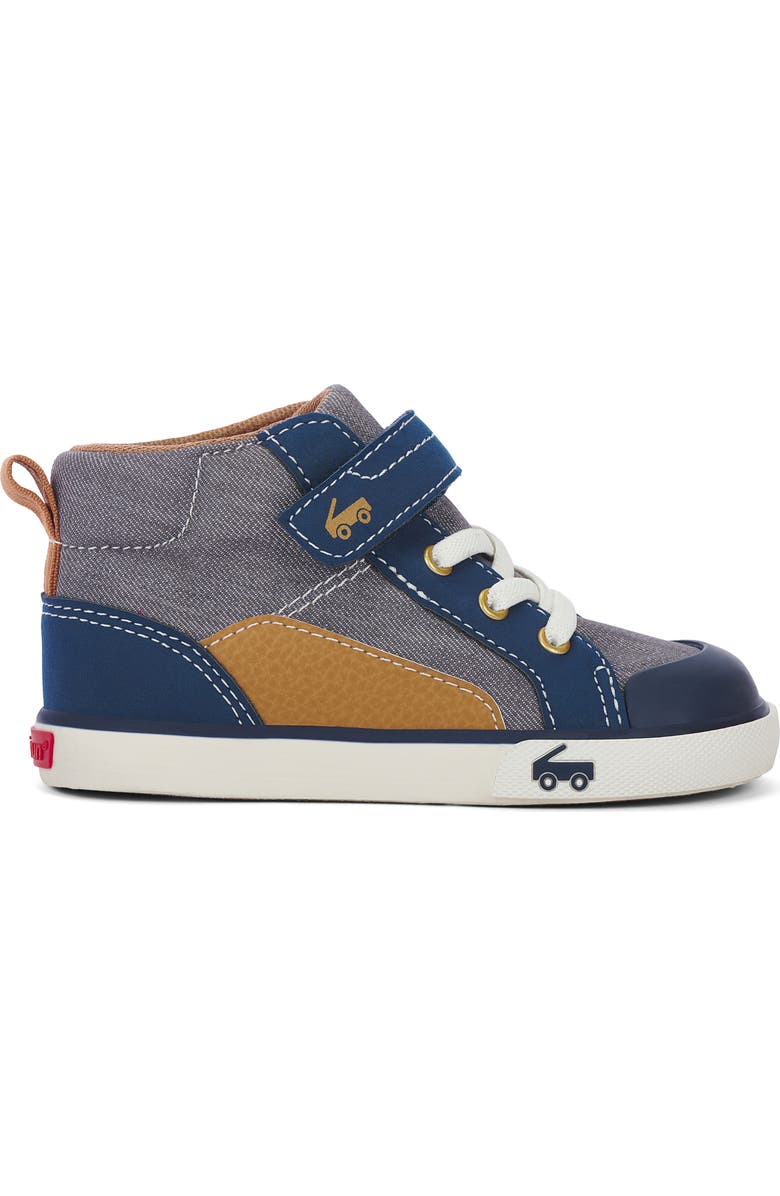 See Kai Run Kids' Dayton High Top Sneaker, Alternate, color, Gray Denim