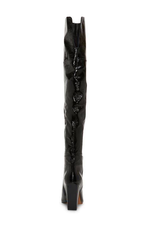 Vince Camuto Minnada Over The Knee Boot In Black Patent