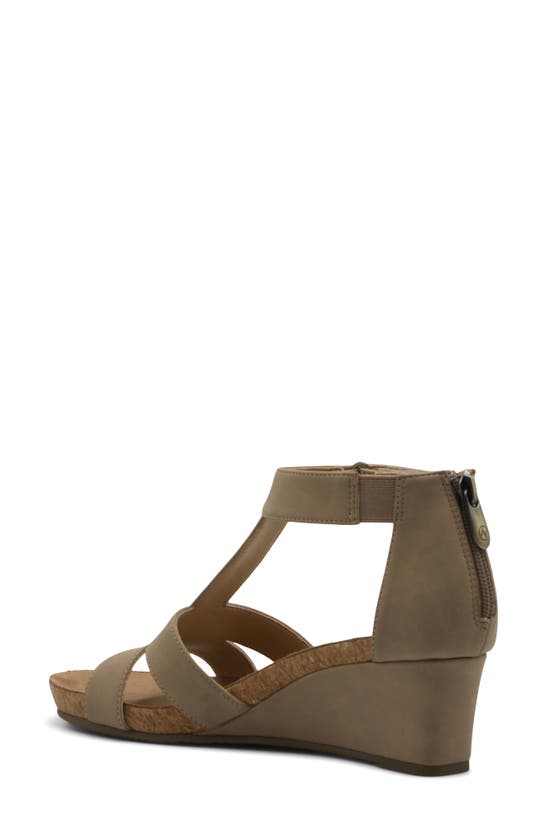 Shop Adrienne Vittadini Toba Wedge Sandal (women)<br> In Taupe