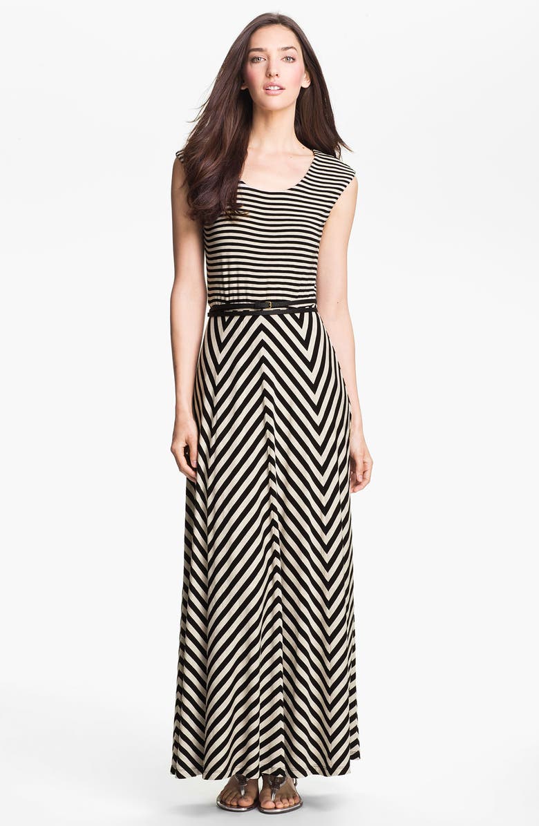 Calvin Klein Belted Multi Print Jersey Maxi Dress | Nordstrom