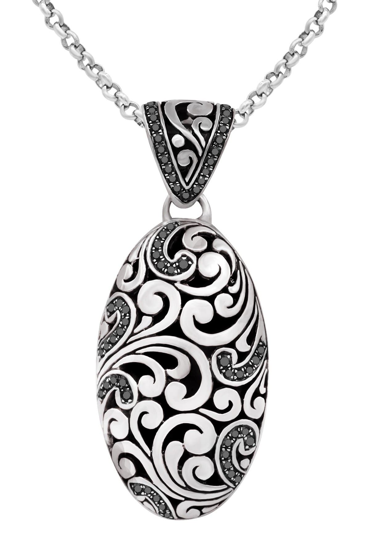 black spinel pendant