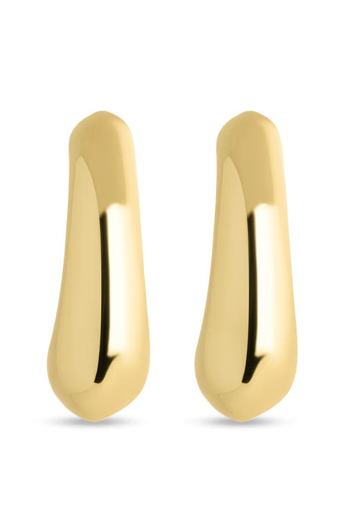 Sterling Forever Simone Tube Hoop Earrings In Gold