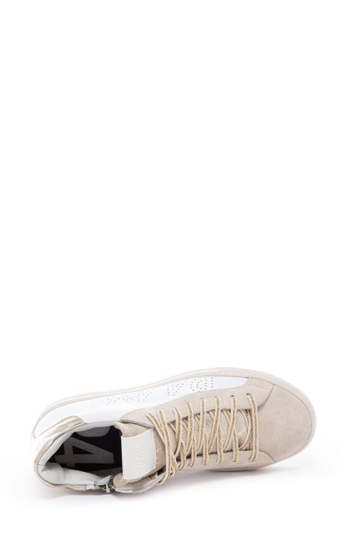 Shop P448 Thea Mid Top Sneaker In Cream-cloud