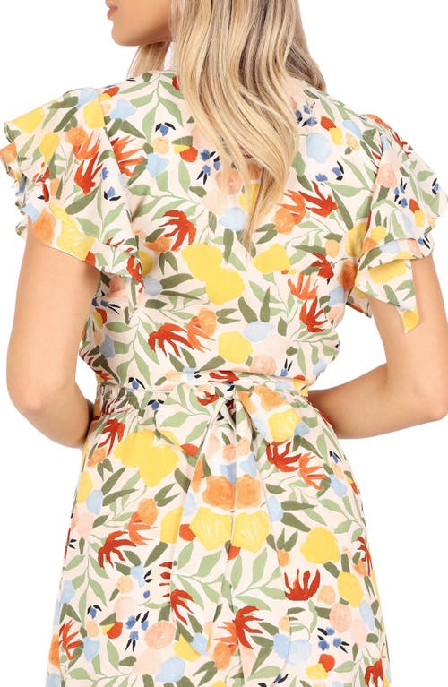 Petal And Pup Petal & Pup Lucia Floral Crop Top & Asymmetric Midi Skirt Set In Multi