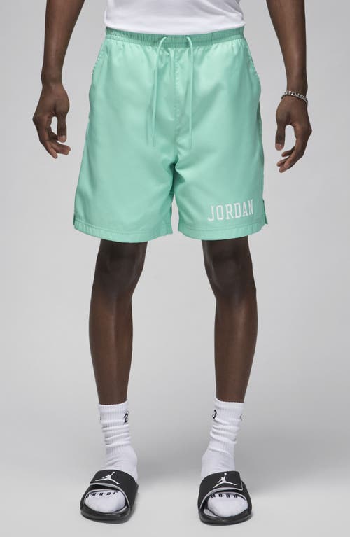 Jordan Essentials Poolside Shorts In Emerald Rise/white