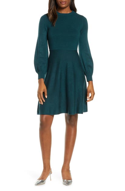 ELIZA J FIT & FLARE SWEATER DRESS,EJ0M4367