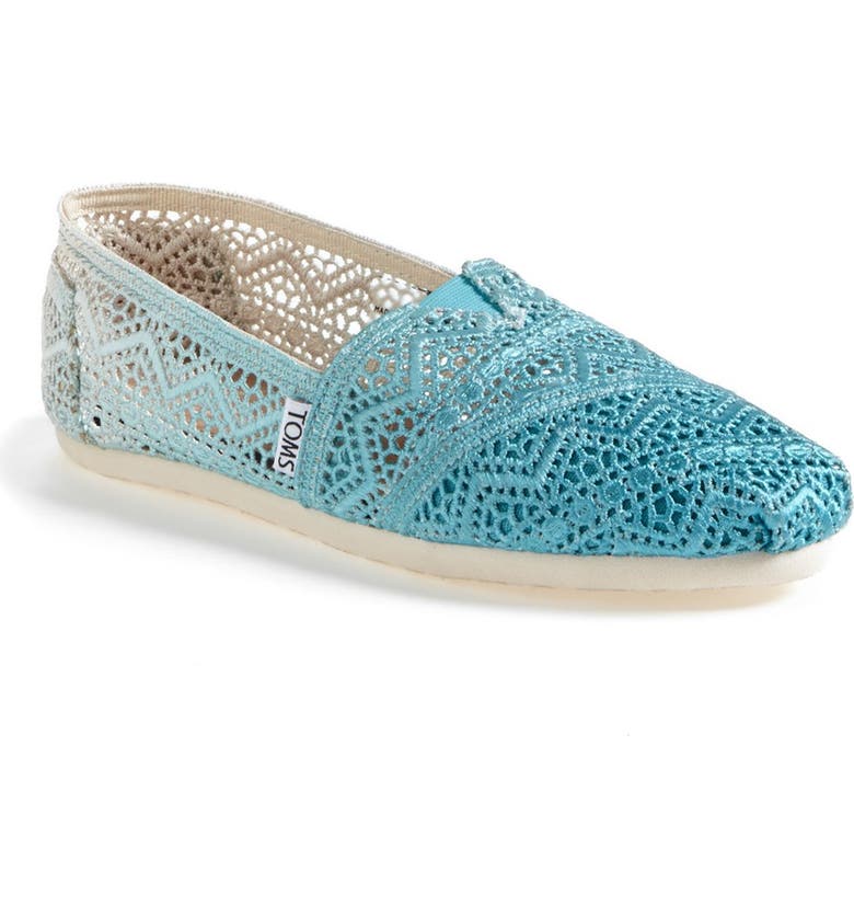 TOMS 'Classic - Dip-Dyed' Crochet Slip-On, Main, color, BALTIC DIP DYED
