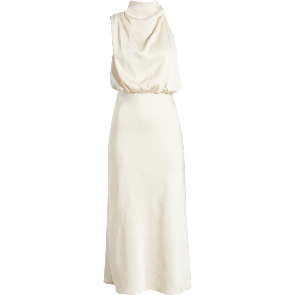 En Saison Greta Bias Cut Dress In Champagne Ivory