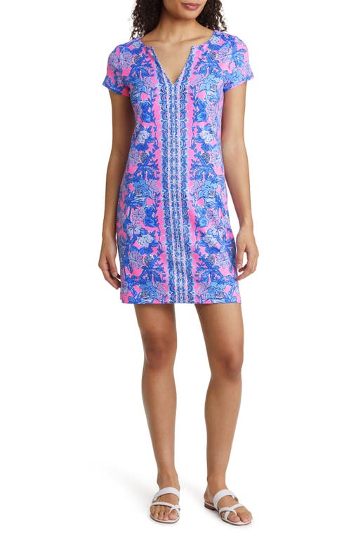Lilly Pulitzer® Sophiletta UPF 50+ Short Sleeve Shift Dress in Pink Palm Paradise