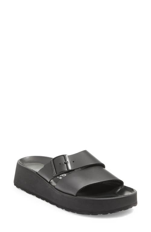 Almina Exquisite Platform Wedge Sandal in Black