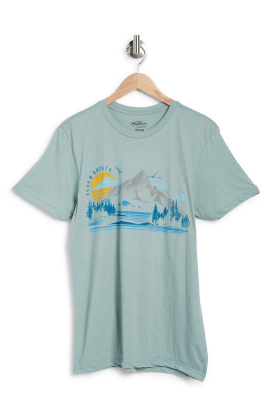 Flag And Anthem Scenic Mountain Short Sleeve T-shirt In Sea Green