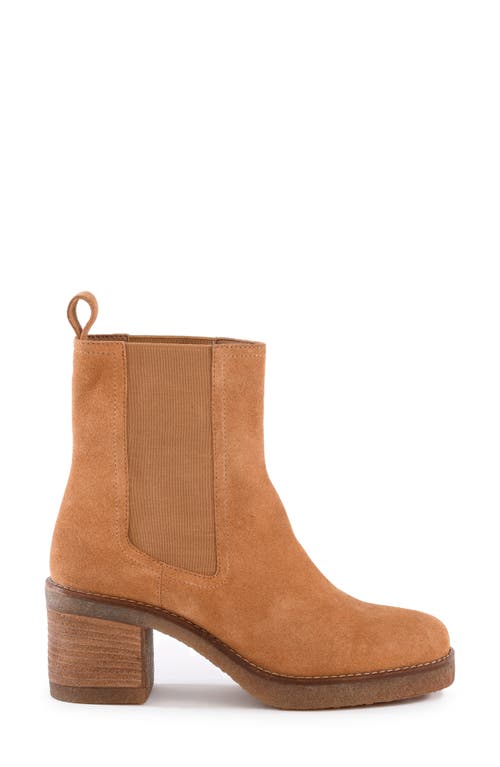 Shop Seychelles Hustle Platform Chelsea Boot In Tan Suede