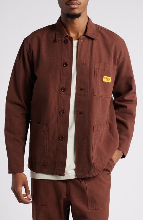 Shop Service Works Cotton Canvas Coverall Jacket In Brown