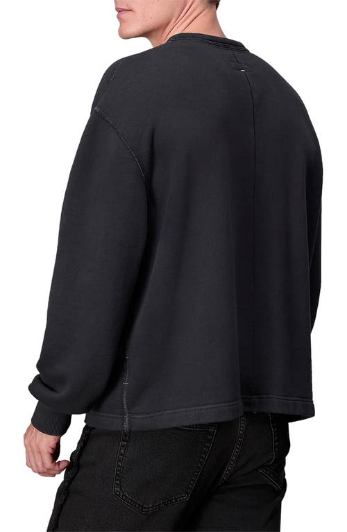 Shop Rag & Bone Cotton French Terry Sweatshirt In Black