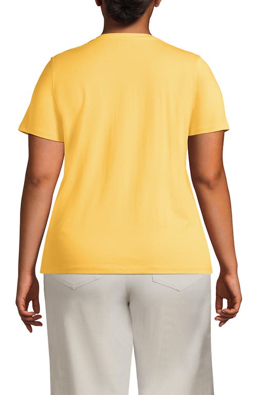 Lands' End Plus Size Relaxed Supima Cotton V-neck T-shirt In Simply Yellow