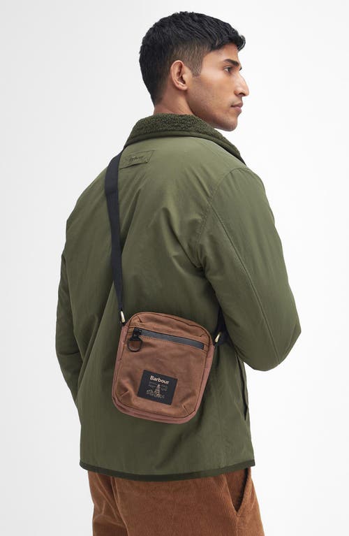 BARBOUR BARBOUR FIELD WATER RESISTANT WAXED COTTON CROSSBODY BAG
