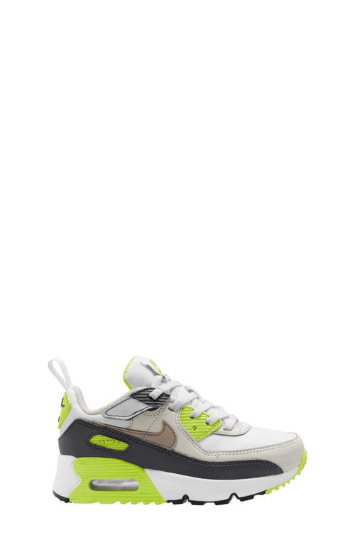 Nike Air Max 90 Easy-on Sneaker In White/ Khaki/ Cyber/ Dark Grey