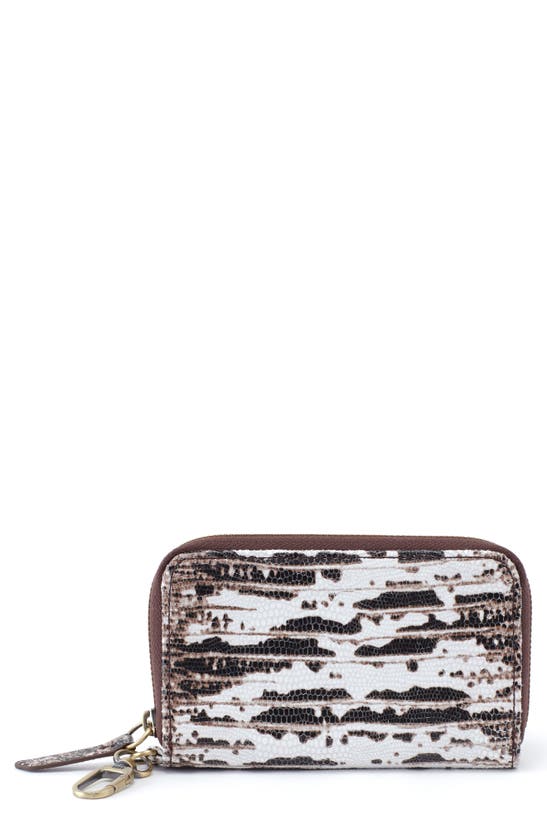Hobo Go Move Clip Leather Wallet In Lizard Print
