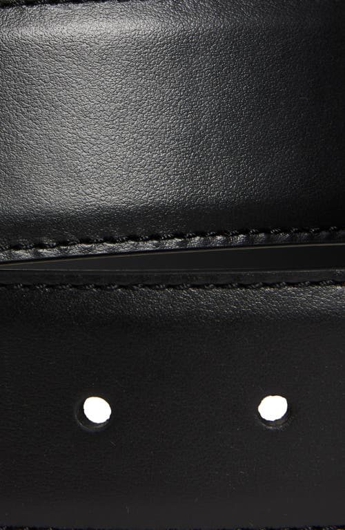 Versace Western Buckle Leather Belt In Black/gold