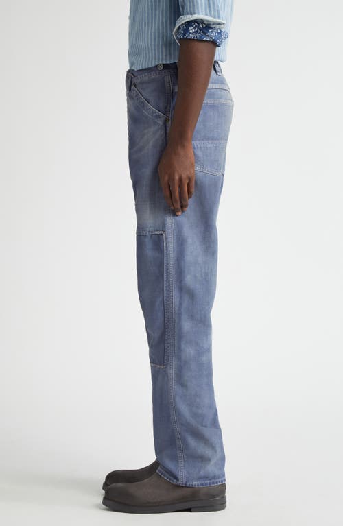 Shop Double Rl Newburgh Distressed Cotton Twill Carpenter Pants In Haywards Wash