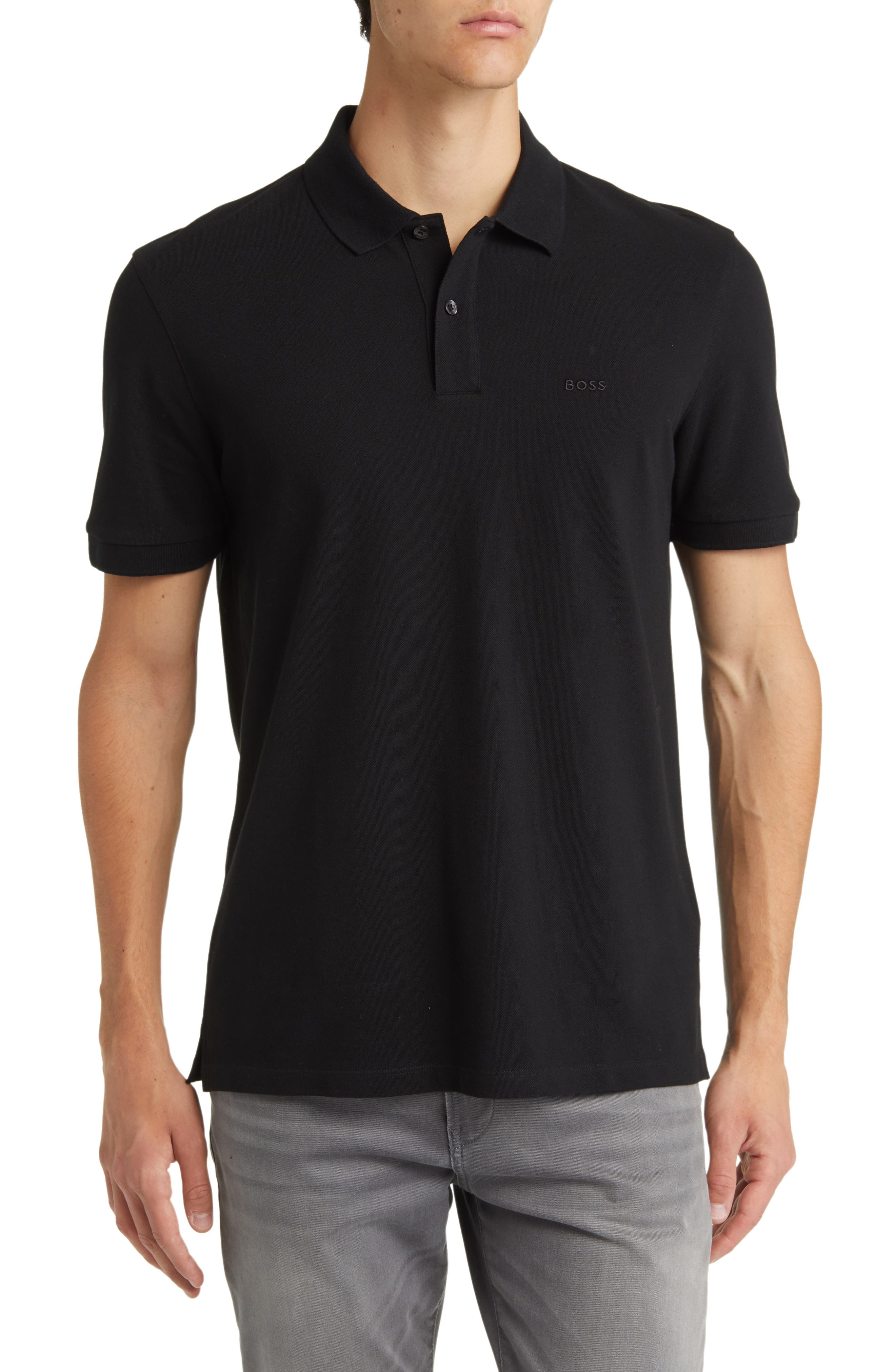 black boss polo shirt