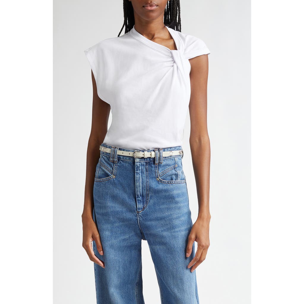 Isabel Marant Nayda Bow-detailed T-shirt In White