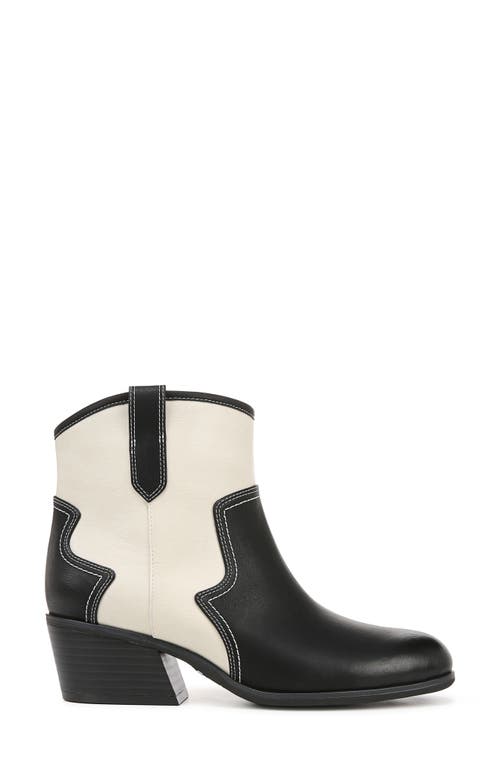 Shop Dr. Scholl's Lasso Western Bootie In Black/off White