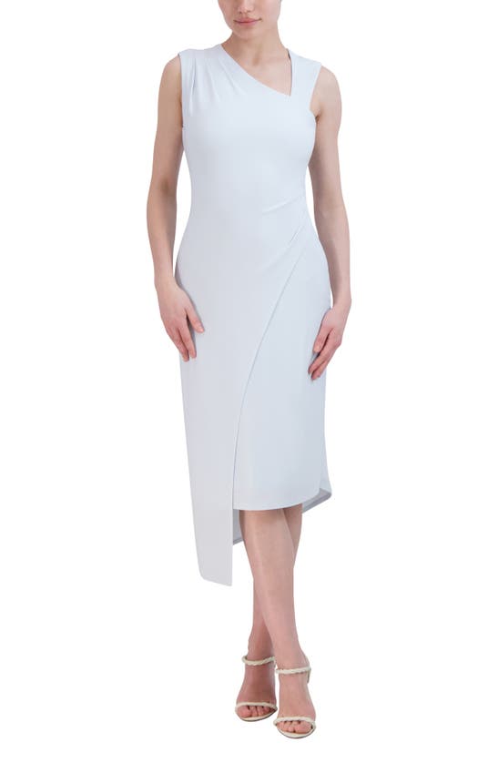 Shop Bcbgmaxazria Asymmetric Sleeveless Dress In Ballad Blue