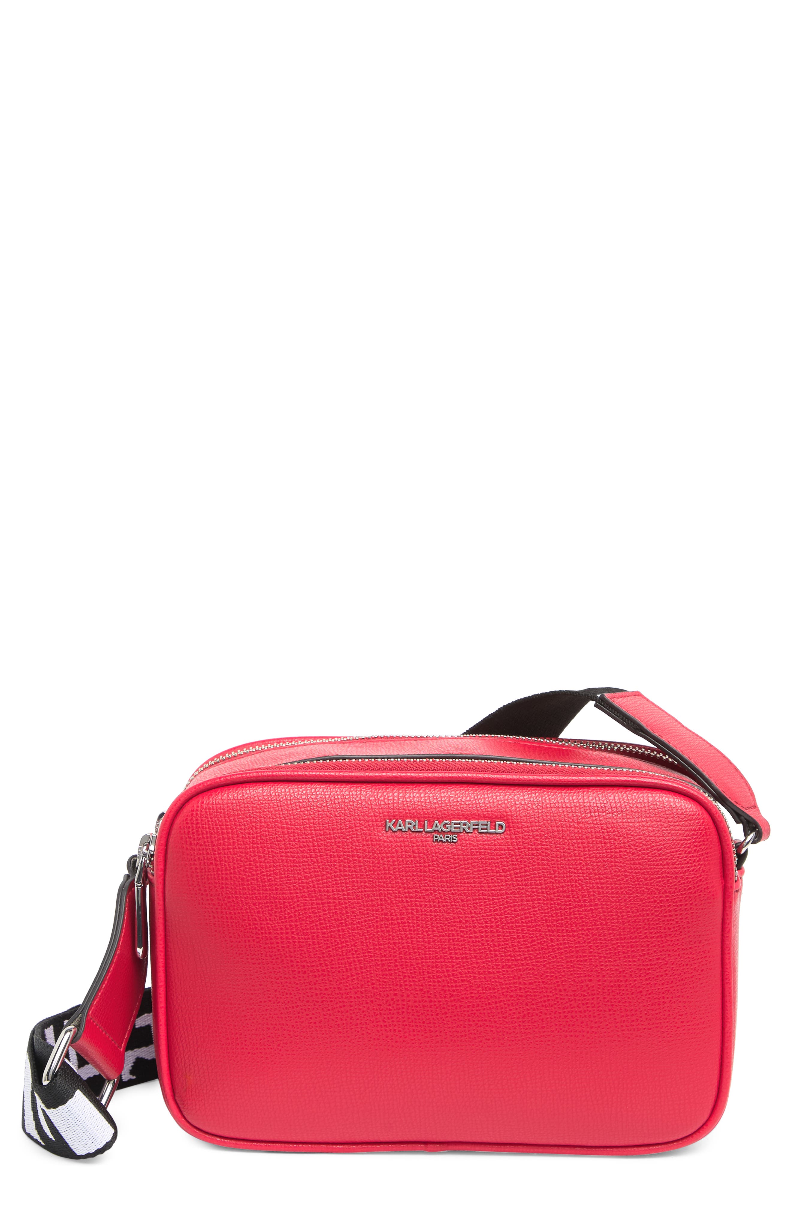 karl lagerfeld red crossbody bag