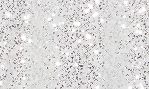 Shop Wishlist Elbow Length Sleeve Sequin A-line Cocktail Dress In White