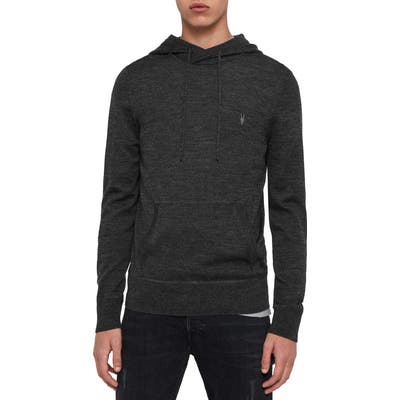 Allsaints Mode Merino Wool Hoodie, Grey