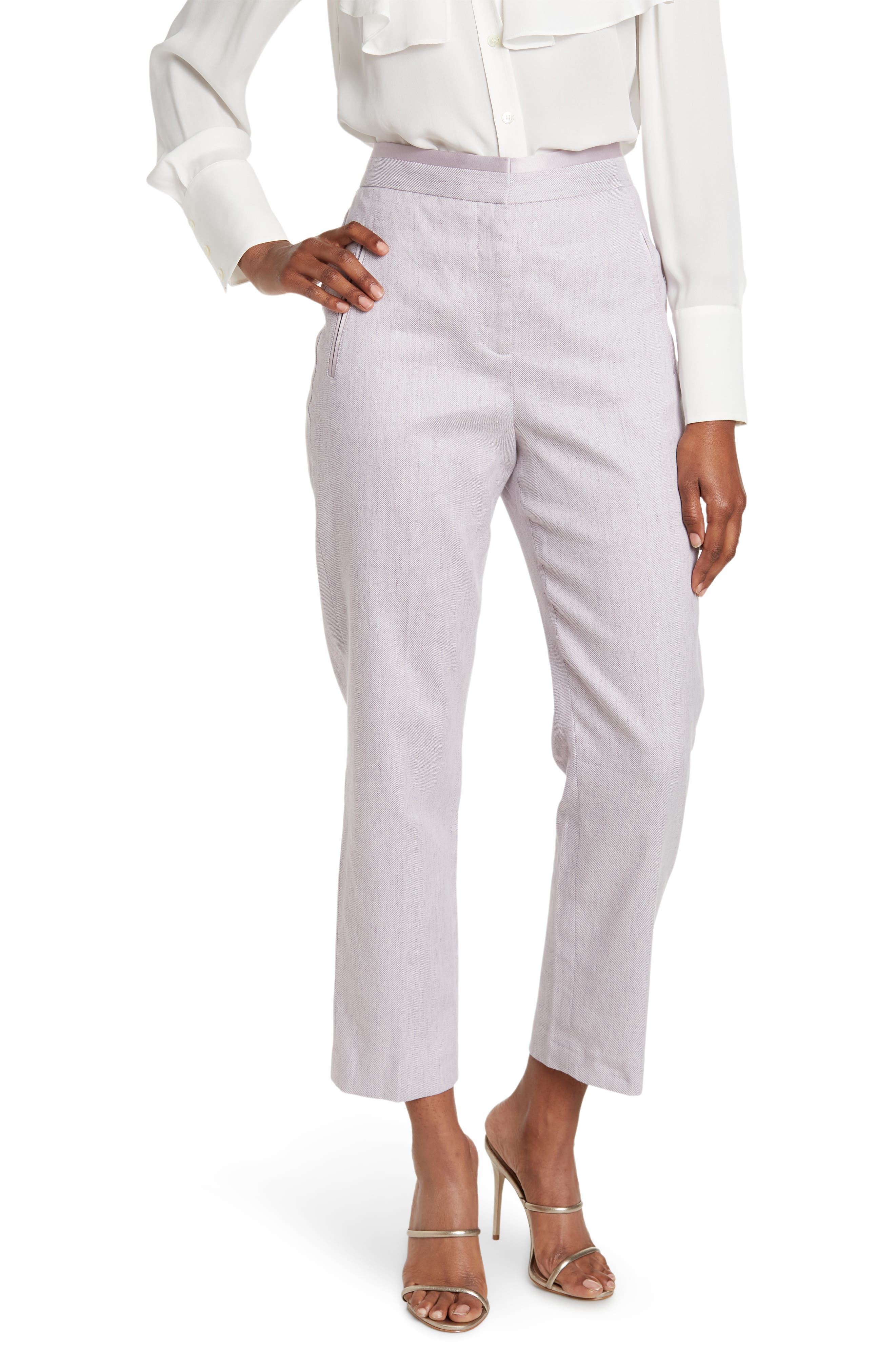 Rebecca Taylor High Waist Crop Twill 