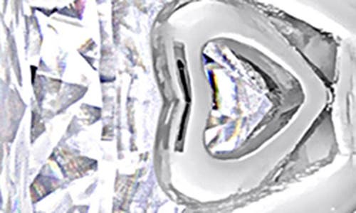 Delmar Sterling Silver Round Lab Created Moissanite Stud Earrings In Silver