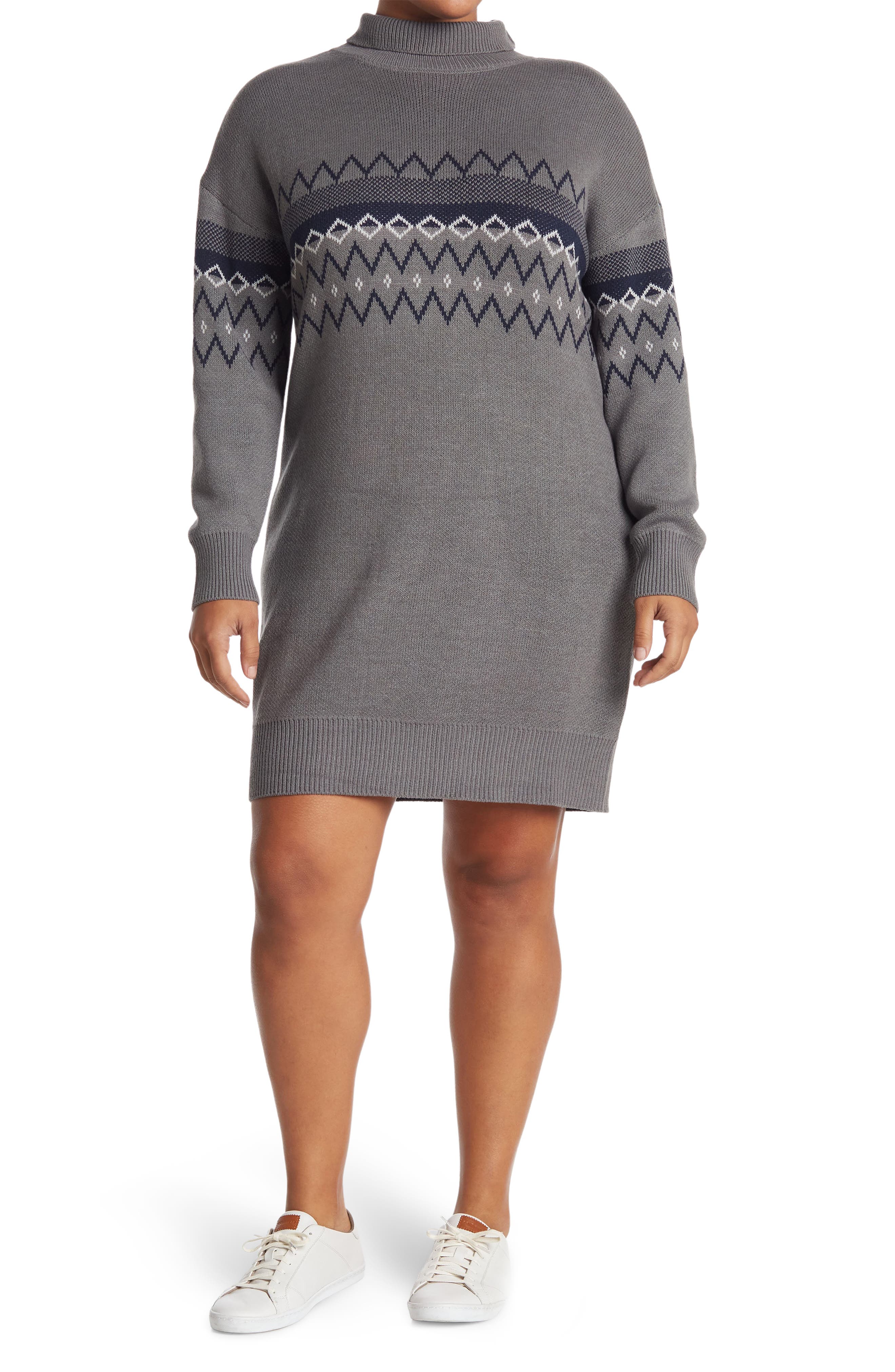 long grey sweater dress