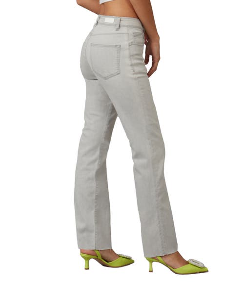 Shop Lola Jeans Jasper Mid Rise Straight Jeans In Mid Ash