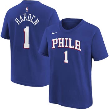 Nike Men's Philadelphia 76ers James Harden #1 White T-Shirt, XL