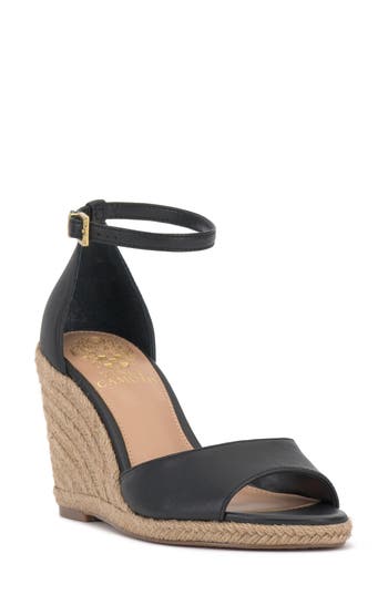 Vince Camuto Felyn Leather Platform Sandal Women In Black