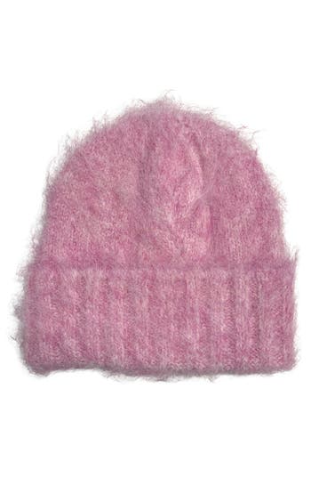 Marcus Adler Fuzzy Cuffed Beanie In Pink