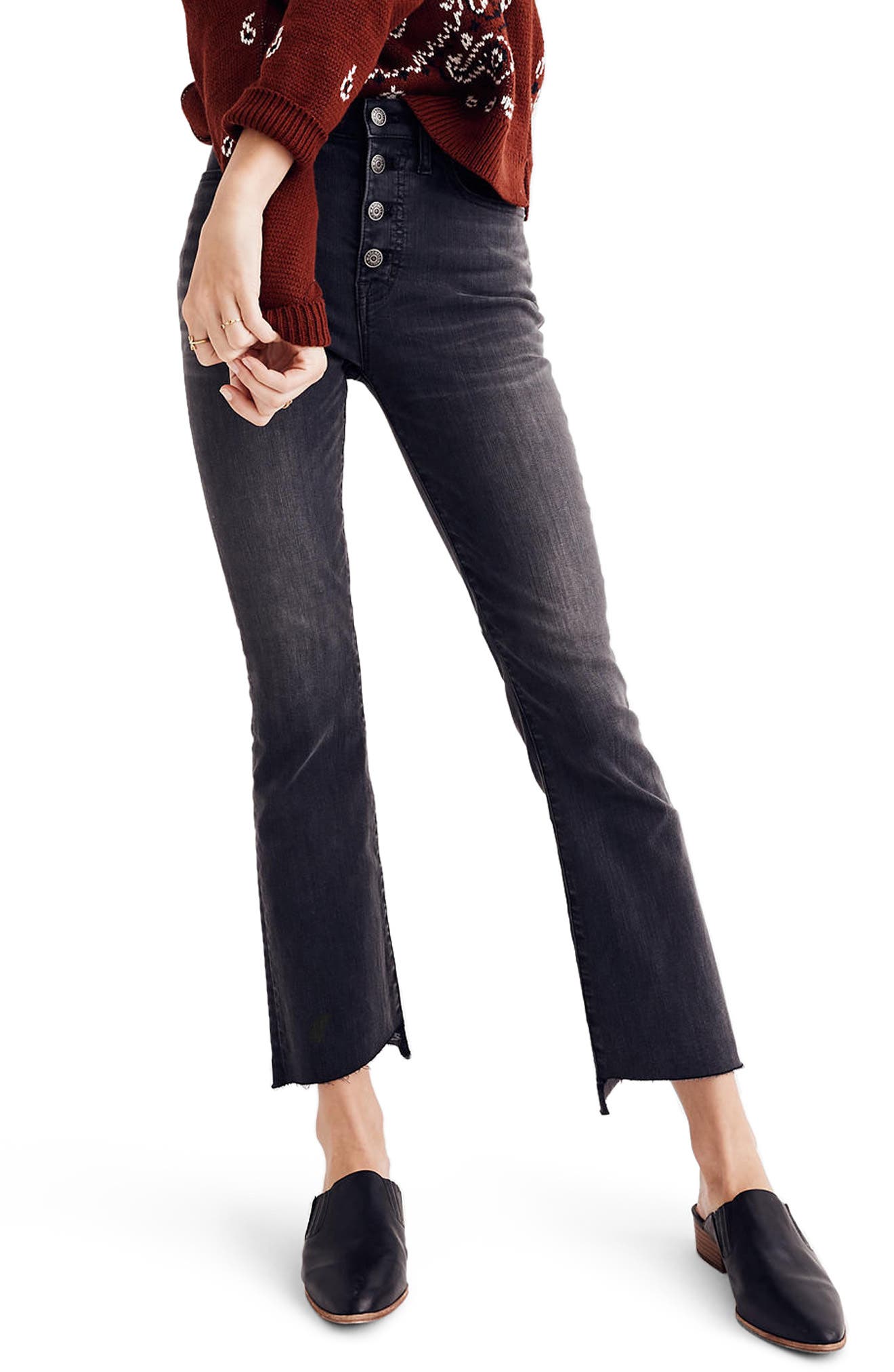 madewell cali demi bootcut crop jeans