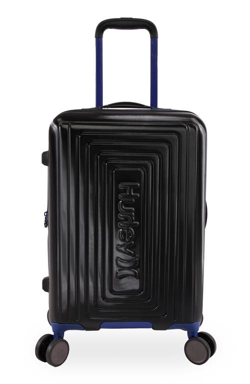 Hurley Suki 21" Hardshell Spinner Suitcase In Black/blue