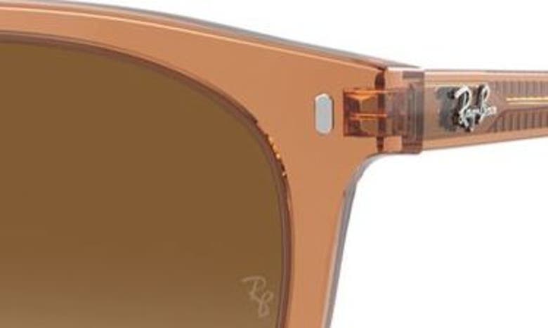 Shop Ray Ban Ray-ban 53mm Gradient Square Sunglasses In Blush Transparent