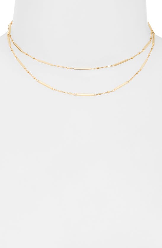 Shop Jennifer Zeuner Patti Double Chain Necklace In Yellow Gold
