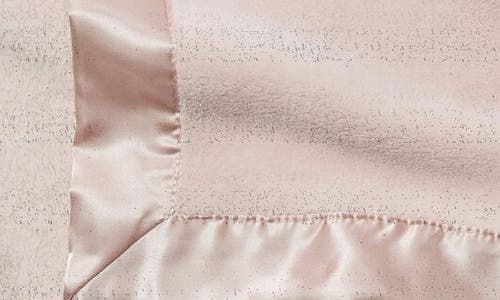 Elegant Baby Satin Trim Fleece Blanket In Pink