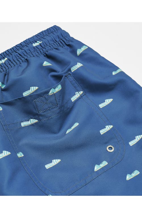 Shop Mango Espadrilles Swim Trunks In Dark Navy