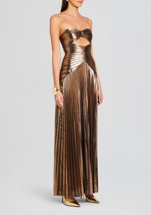 Shop Retroféte Retrofête Mallory Dress In Metallic Bronze